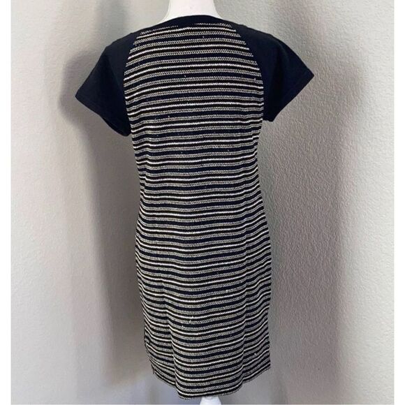 Anthropologie Sanctuary Metallic Gold & Silver Sequin Tweed Dress Size Medium - Picture 3 of 10